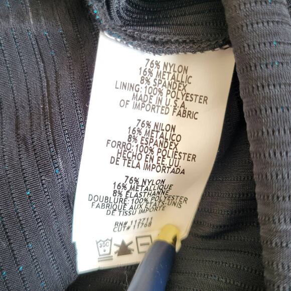 Jay Godfrey Kimono Sleeve Glam Dress Mini Blouson Blue Metallic Women 6 - Picture 12 of 12